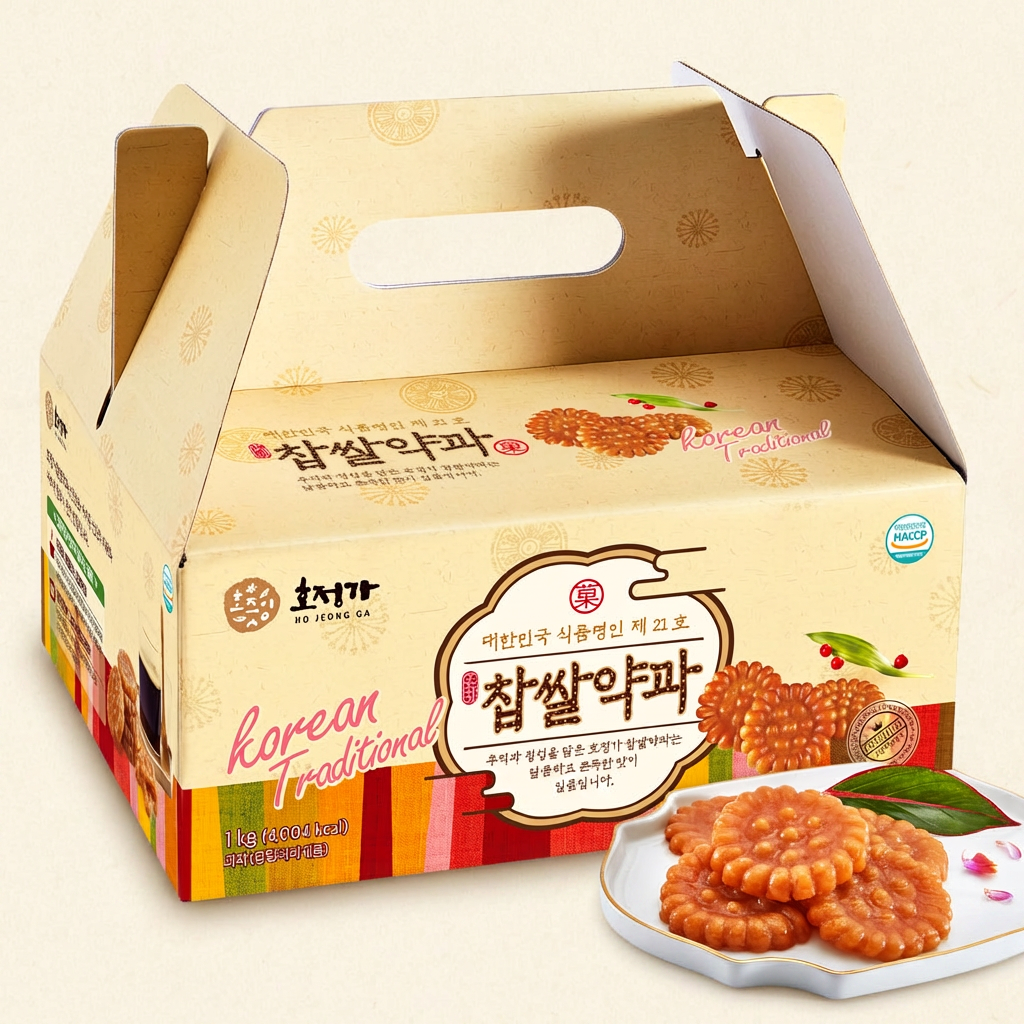 호정가 찹쌀약과, 1kg, 약 25~30개입, 1박스
