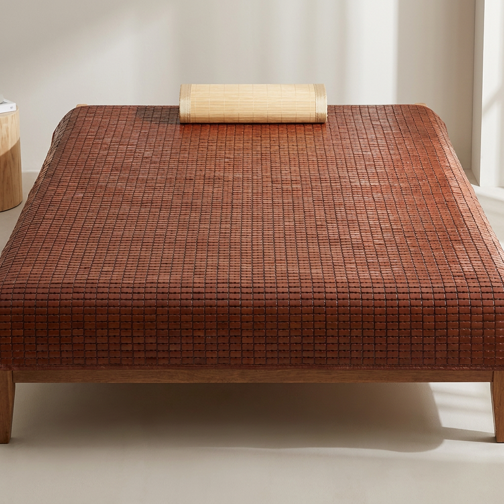 여름 대나무 돗자리 내추럴 마작 대자리 쇼파 침대, 탄화 마작, 90x180cm