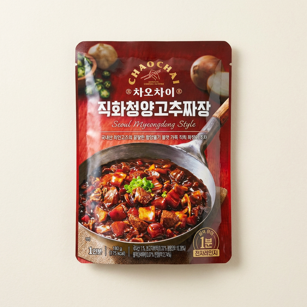 샘표 차오차이 직화청양고추짜장, 전자레인지용, 180g, 6개