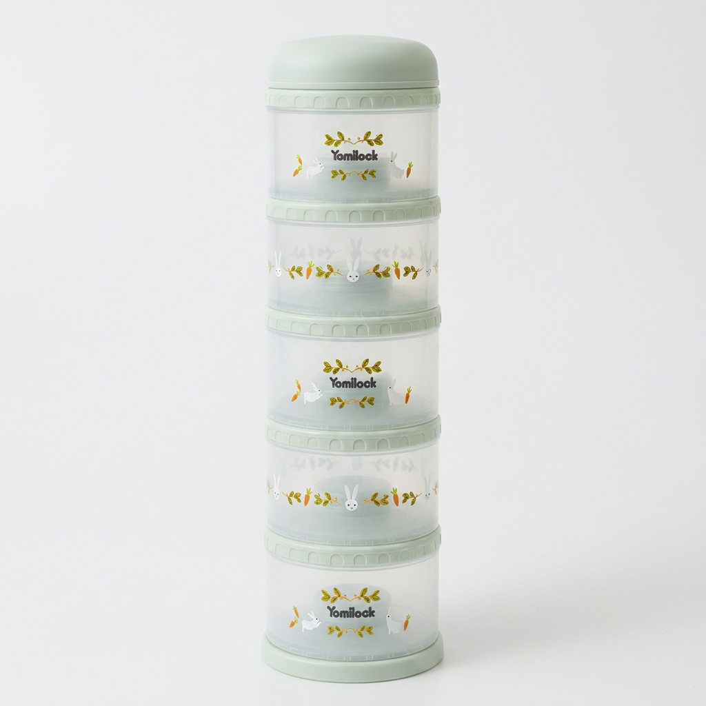 요미락 래빗 항균 분유케이스, 민트, 130ml, 5칸, 1개