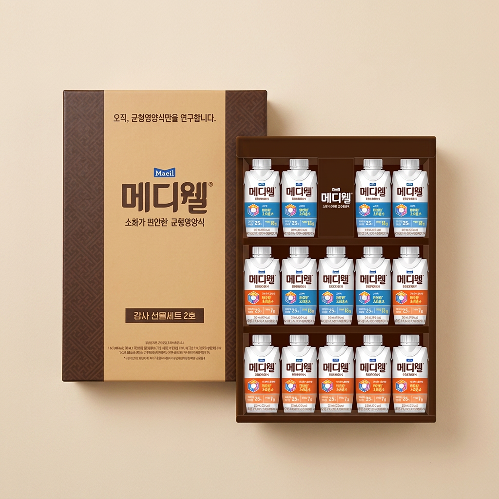 메디웰 감사 선물세트, 누룽지맛, 고단백, 200ml, 7팩 + 7팩, 1세트