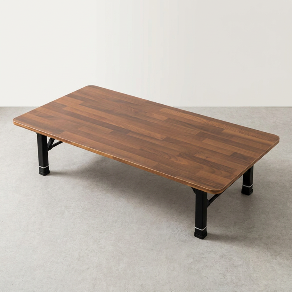 이반가구 쌍다리 4단 테이블, 멀바우 블랙, 1200x600mm, 1개