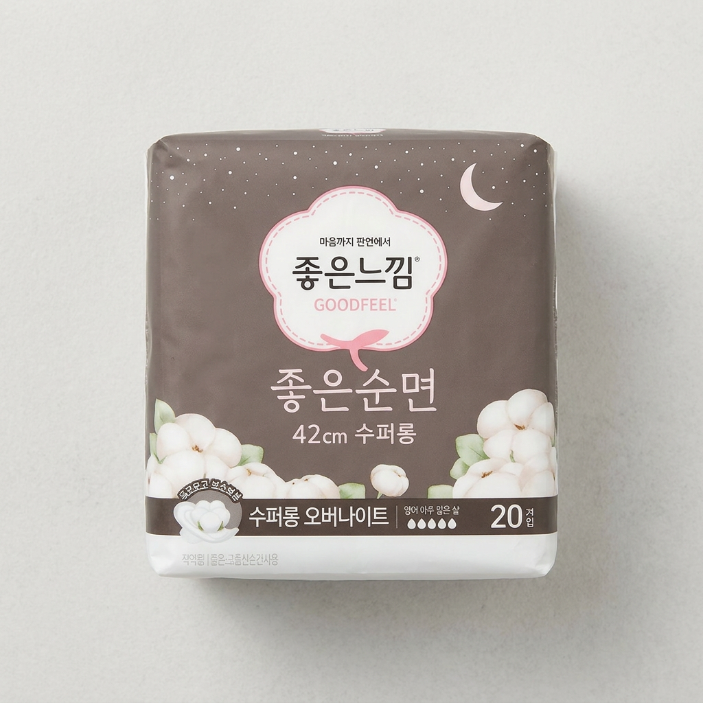 좋은느낌 좋은순면 수퍼롱 오버나이트, 수퍼롱, 20개입, 3팩