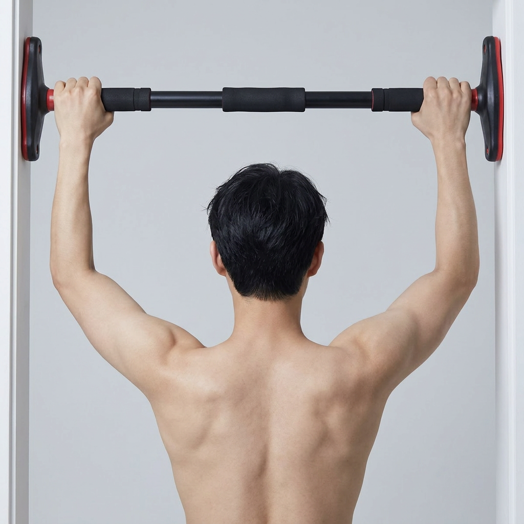 헬로우준 스포츠 문틀 철봉, 블랙, 단축, 70cm~100cm