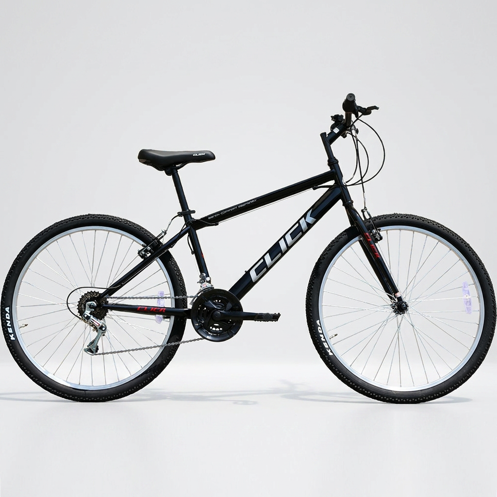 CLICK 보스톤 26 21단 MTB 자전거, 블랙, 1개, 가로사이즈 170cm