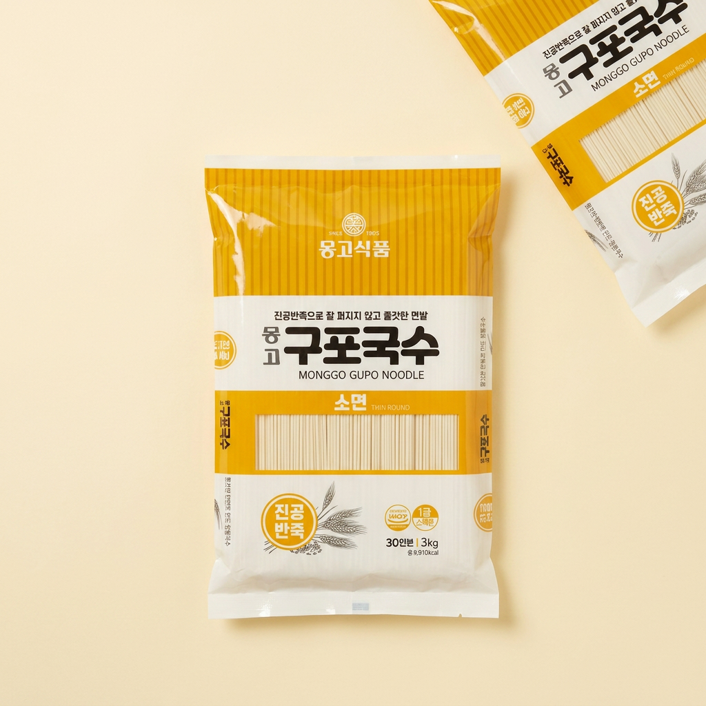 몽고식품 몽고 구포국수 진공 소면, 3kg, 2개