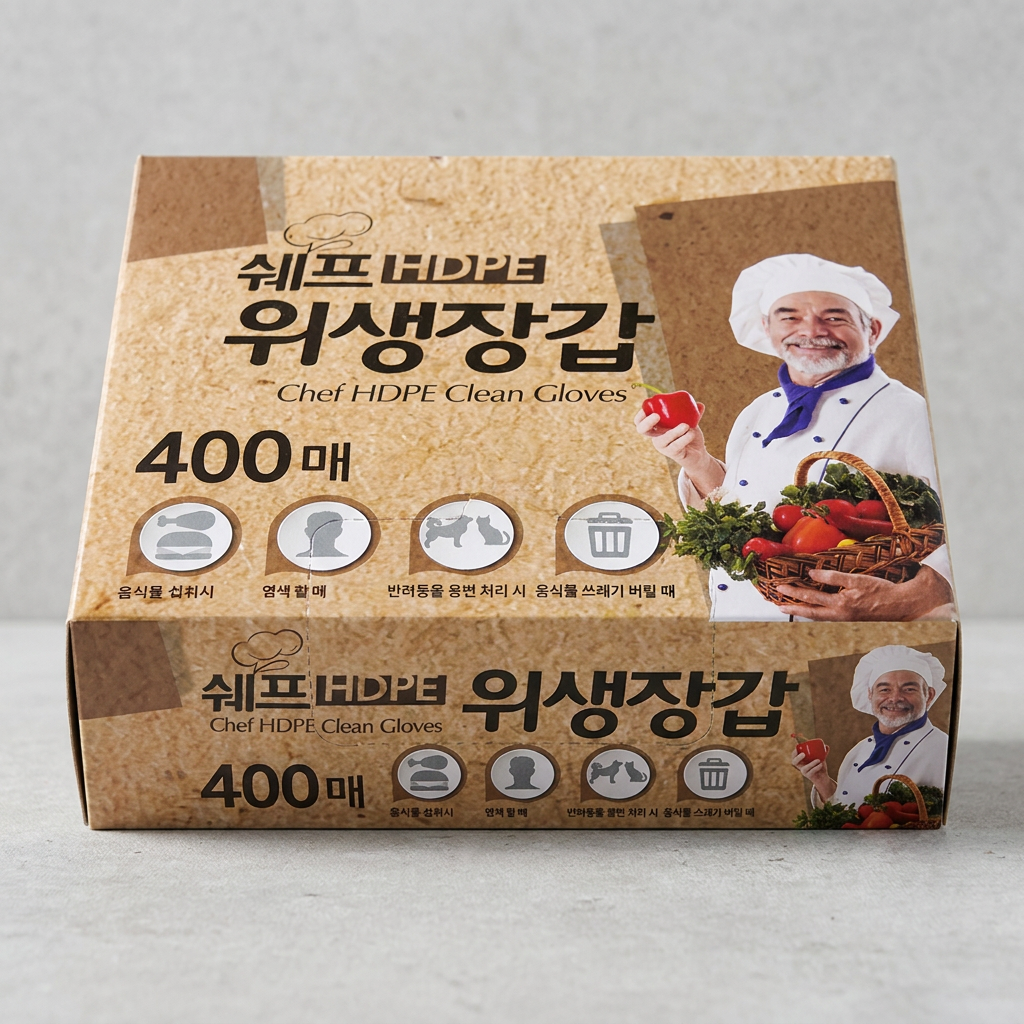쉐프 위생장갑 실속형, 400매, 1개