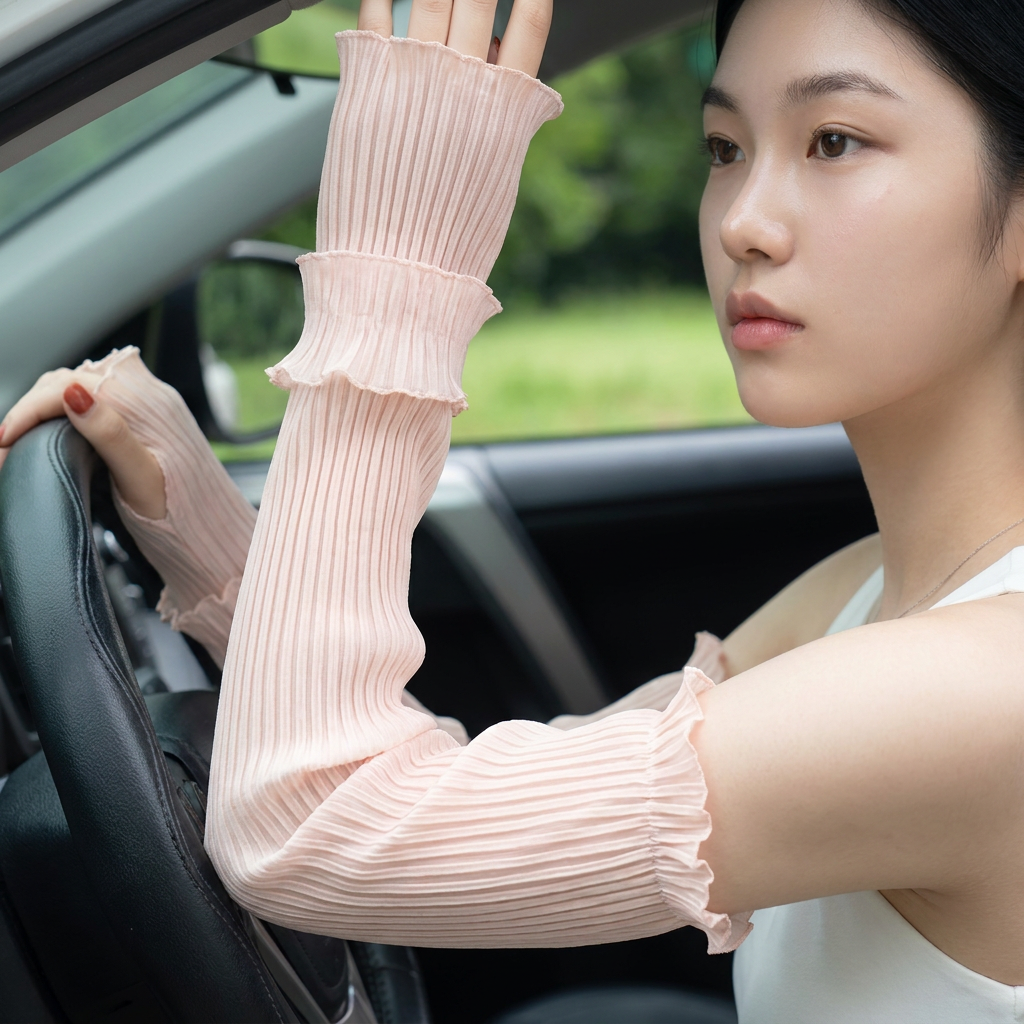 코스트몰 여름 팔토시 쿨 여성 골프 살색 운전 팔토시 자외선 차단 냉감 헐렁한, 레이스토시 살색, FREE, 1개