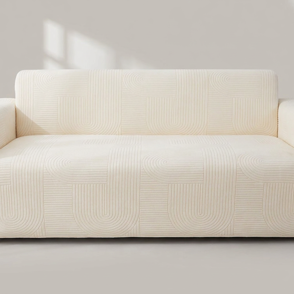쇼파패드커버 맞춤소파커버 논슬립, 베이지, 3-4인용 (235-300cm)