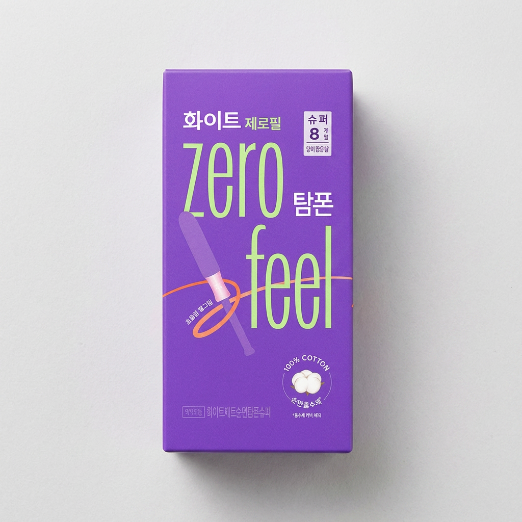 제로필 화이트 탐폰, 슈퍼, 8매, 2팩