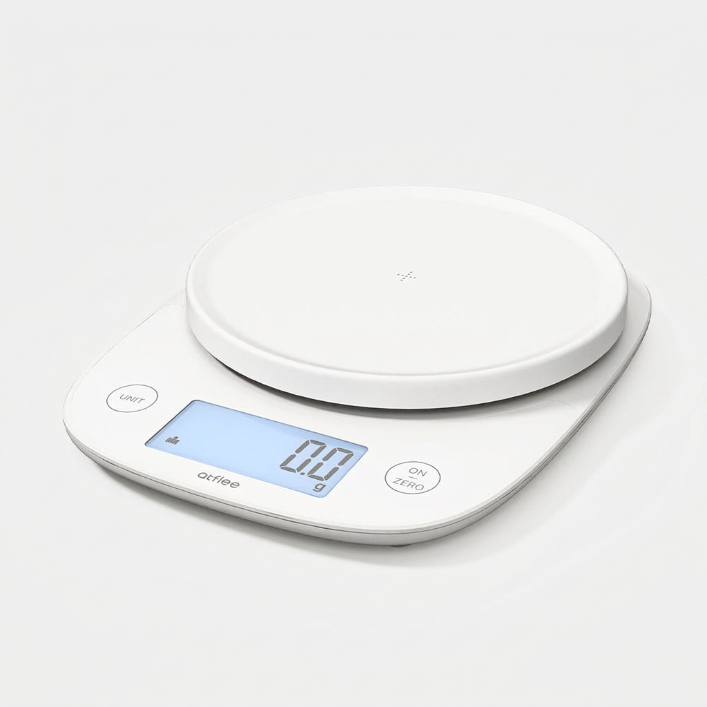 앳플리 FS6 디지털 주방저울, 화이트, 1kg