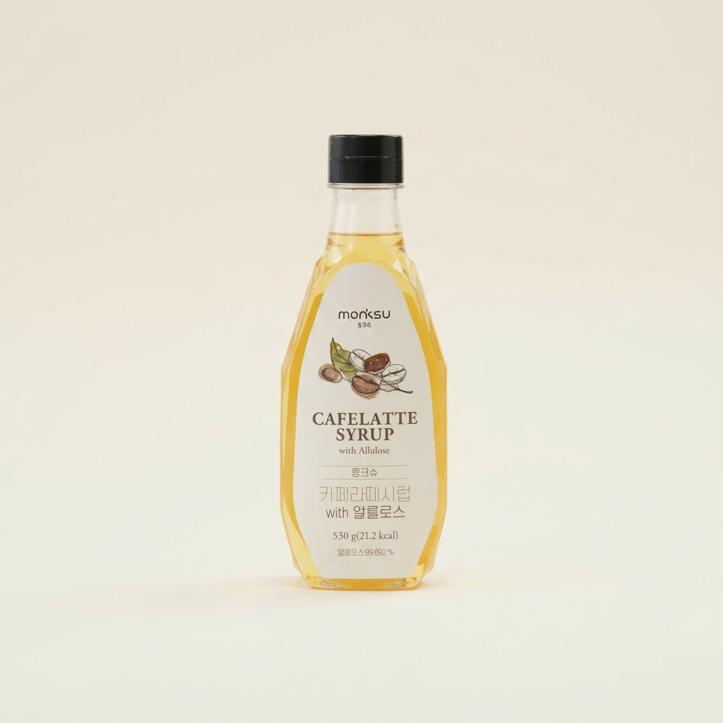 몽크슈 저칼로리 저당 카페라떼 커피 시럽, 530g, 1개