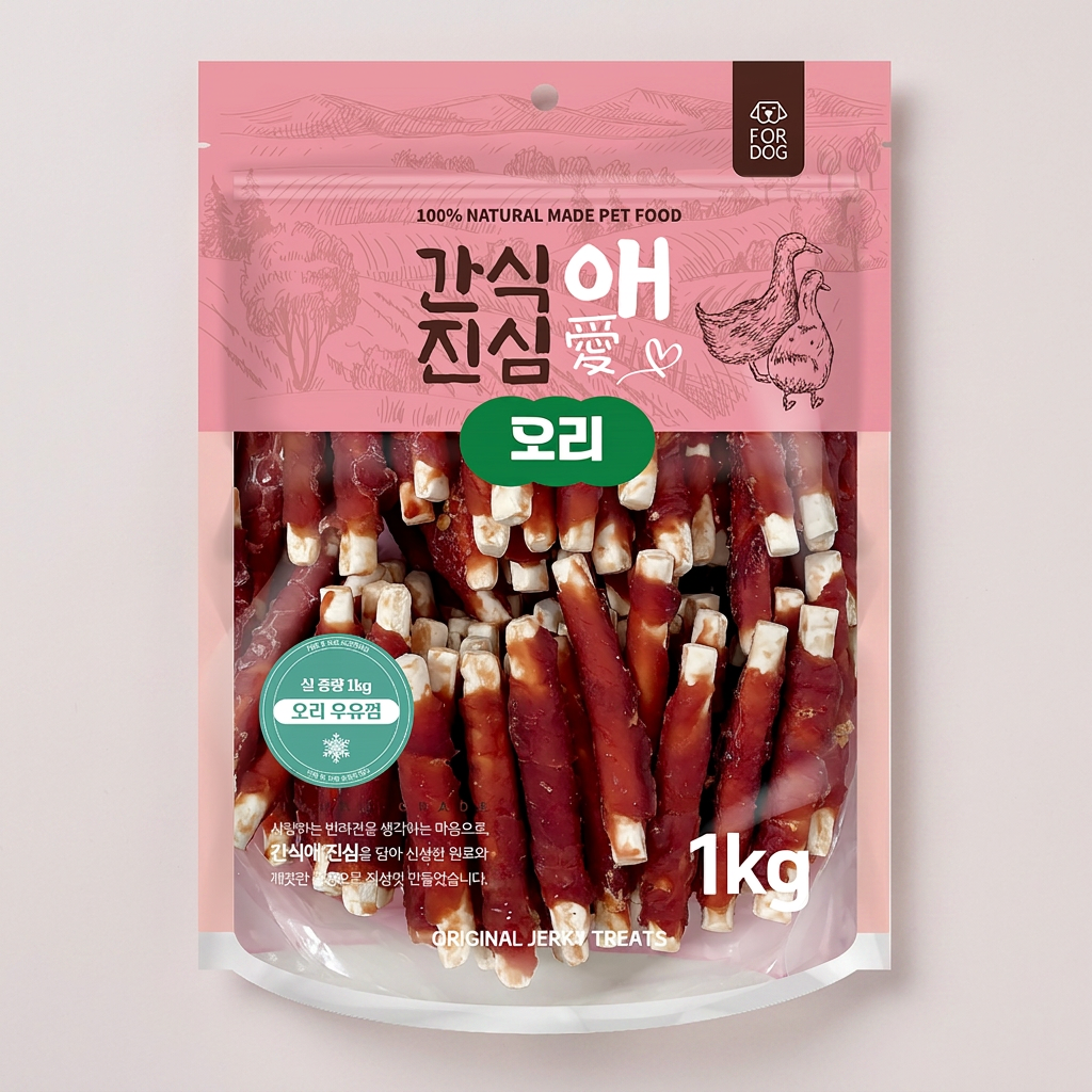 간식애진심, 오리우유껌, 1kg, 1개