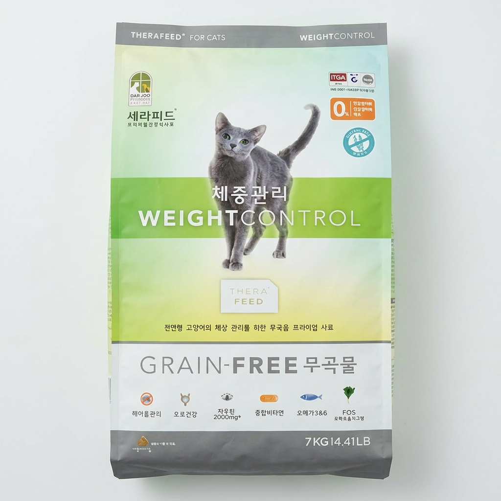 세라피드 고양이사료, 그레인프리, 체중관리, 다이어트(체중유지), 7kg, 1개