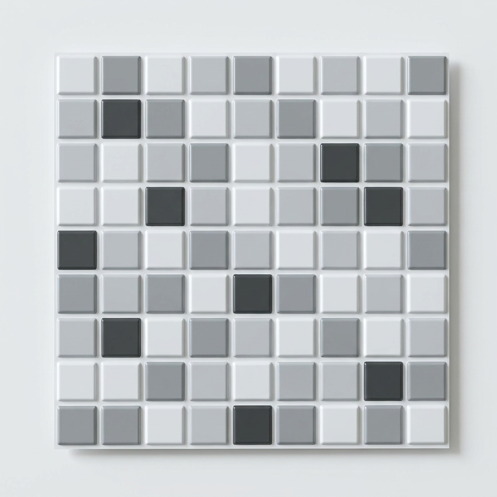 타일인테리어 접착식 셀프타일, C형, 300x300x3(mm), 12개, 1세트