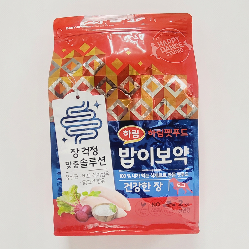 하림펫푸드 밥이보약 DOG 강아지 건강한 장, 장건강/유산균, 2kg, 1개