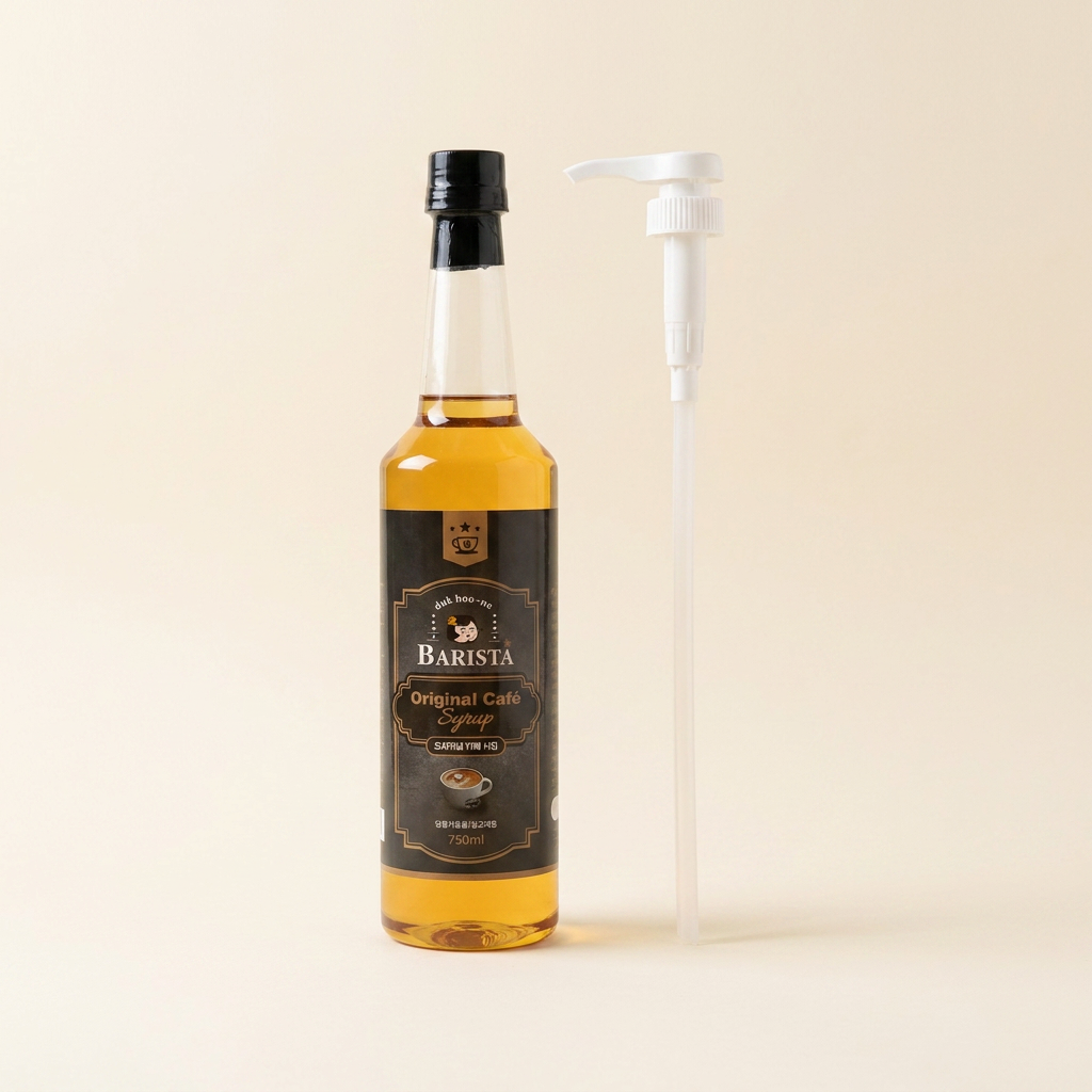 그리심 덕후네 바리스타 오리지널 카페 시럽, 750ml 2병 + 시럽펌프 2개