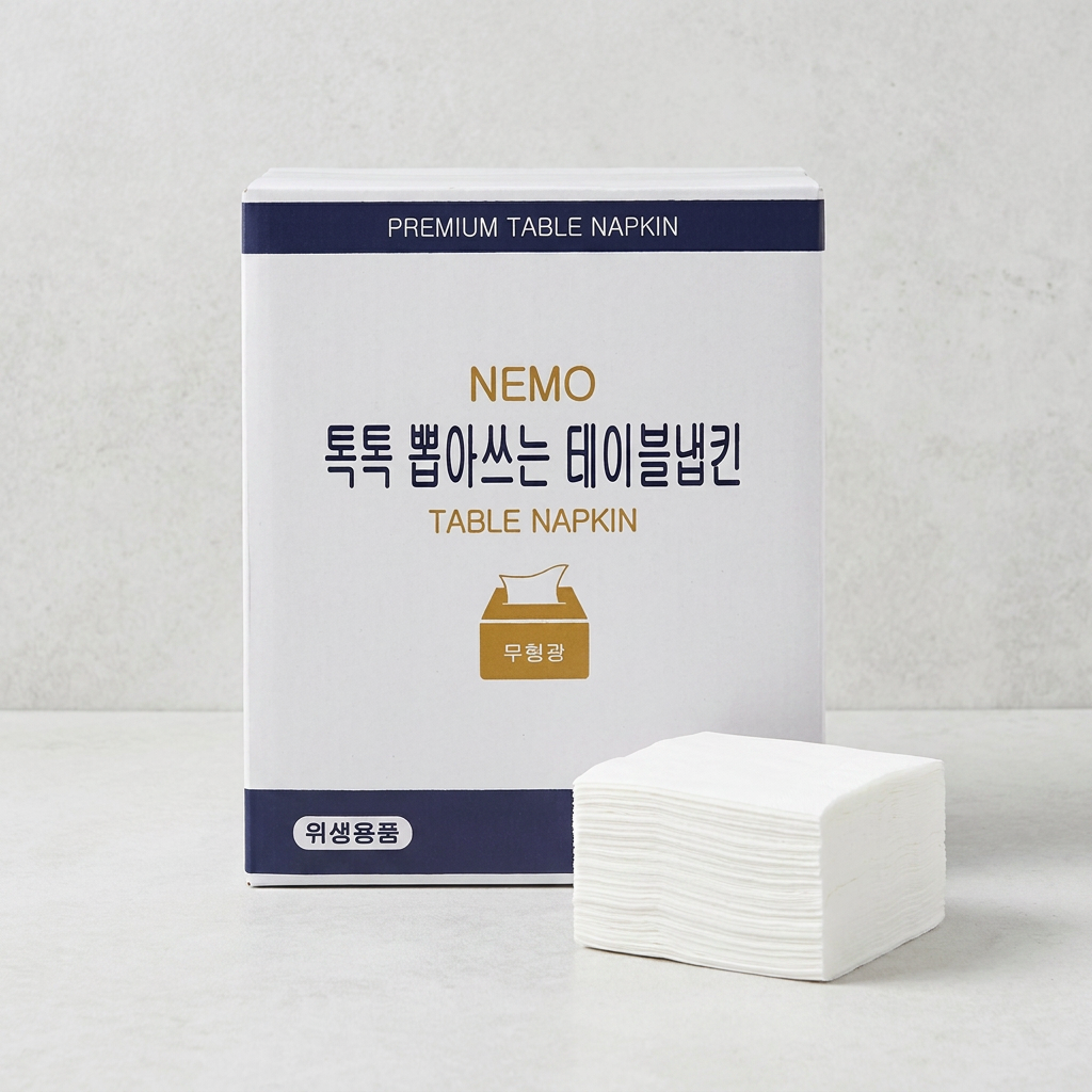 에버클린 네모 톡톡 뽑아쓰는 테이블 냅킨, 흰색, 10000매입, 1박스