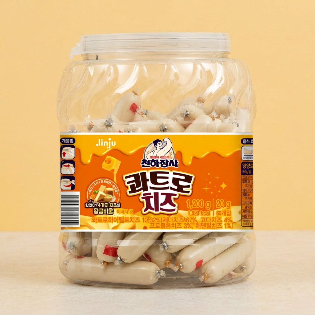 진주햄 천하장사 콰트로치즈, 대용량, 20g, 60개입, 1개