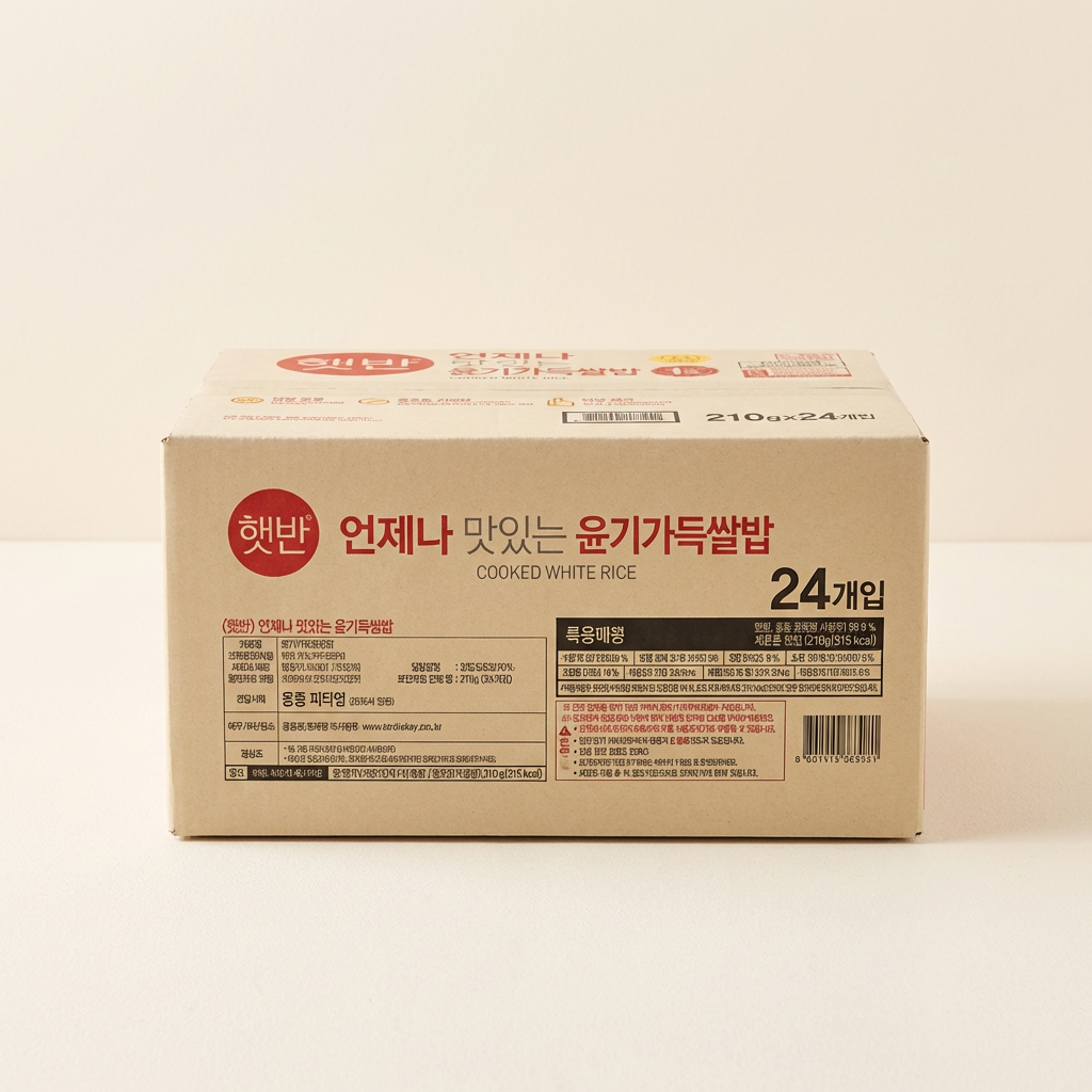 햇반 윤기가득 쌀밥, 210g, 24개
