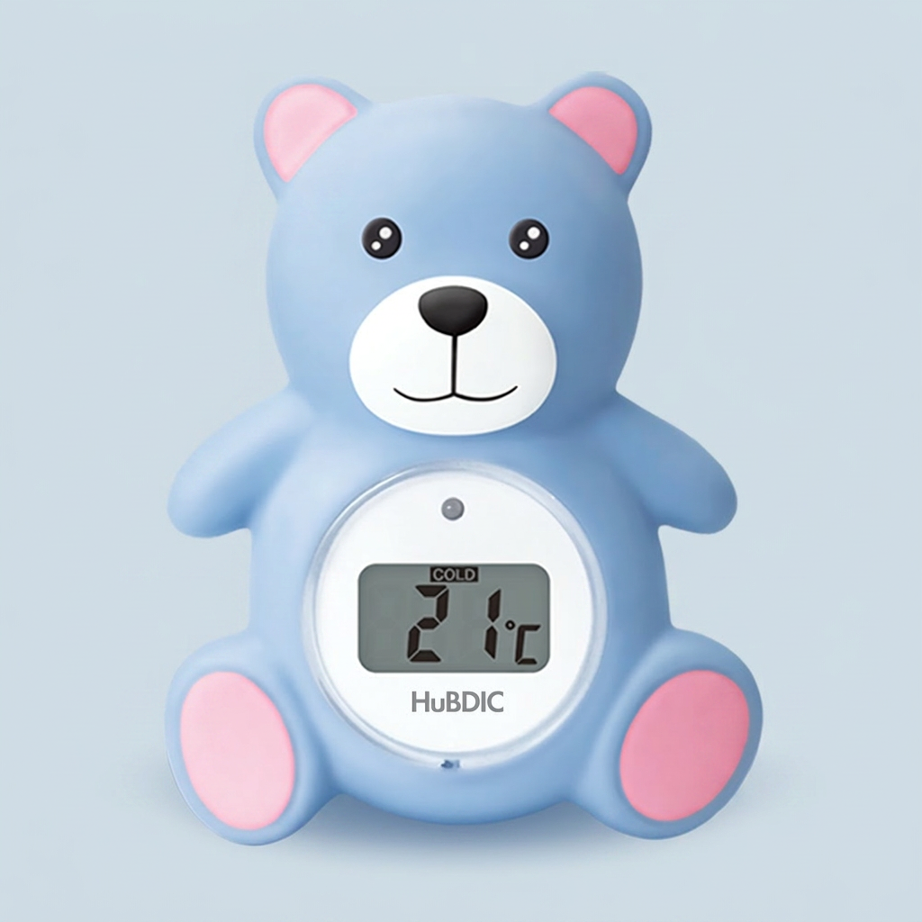 휴비딕 디지털 탕온도계 꼬마곰, HBT-1, 블루, 1개