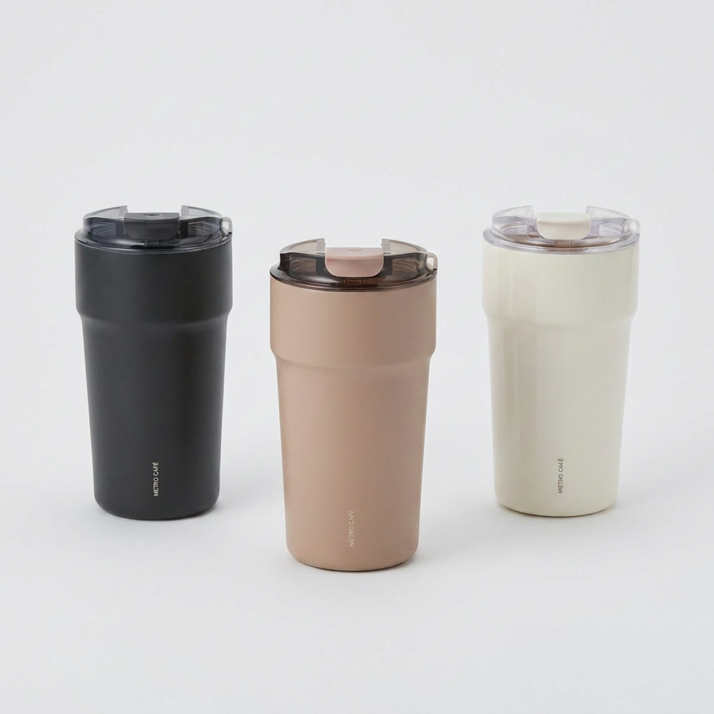 락앤락 메트로카페 세라믹 스트랩 텀블러, 아이보리, 500ml, 1개