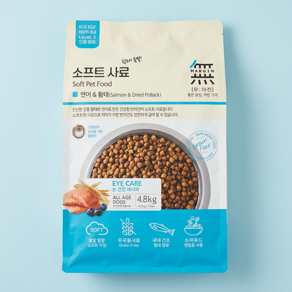바우와우 무마진 소프트사료 연어 황태, 4,800g, 1개