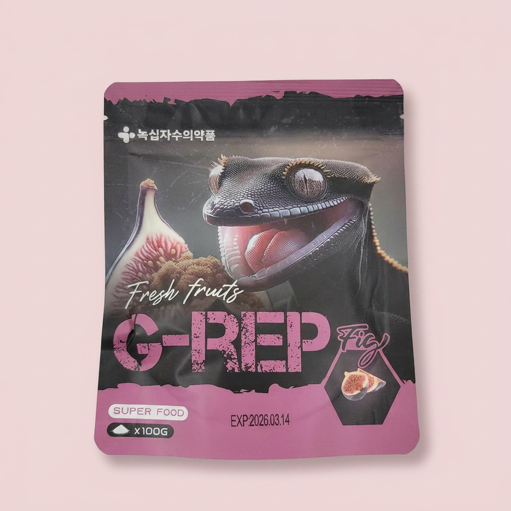 녹십자수의약품 G-REP 슈퍼푸드 무화과맛 크레스티드 게코 사료, 100g, 1개
