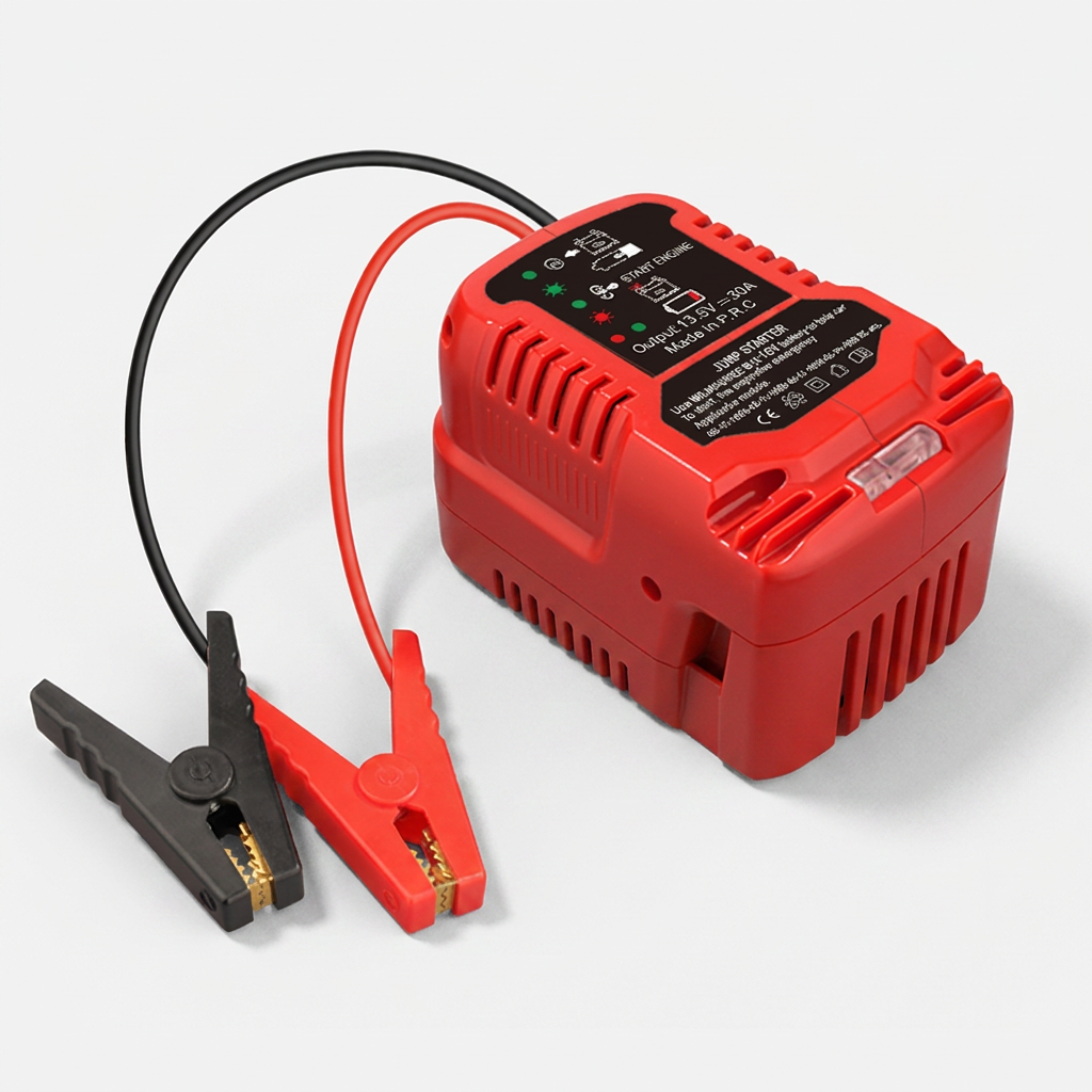 호환 밀워키 18V 자동차 점프 스타터 어댑터, 12V, 클램프 포함, 12.3x8.2x5.8cm, 배터리 미포함, 1개