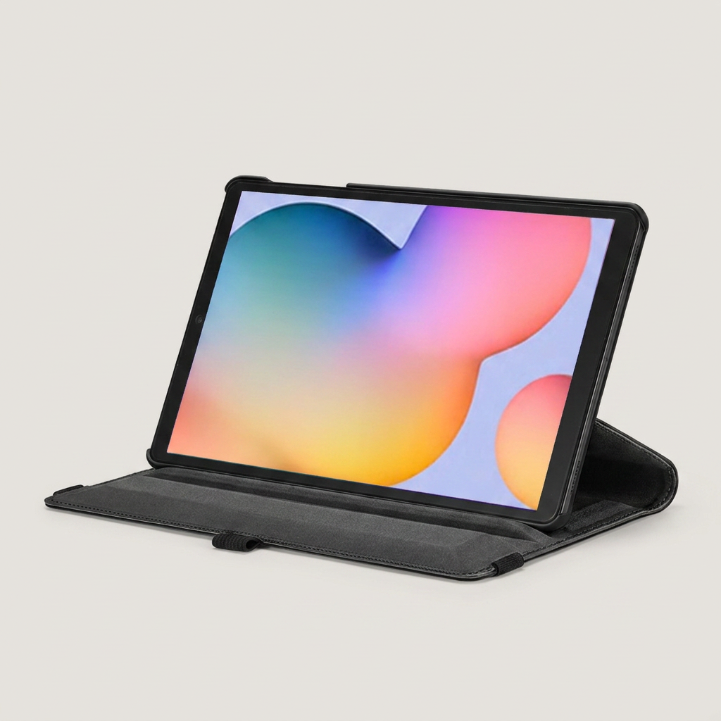 갤럭시탭S6라이트 S펜 수납 회전 케이스 SM-P610N P615N, 탭S6라이트 회전형 케이스, 검정, 1개