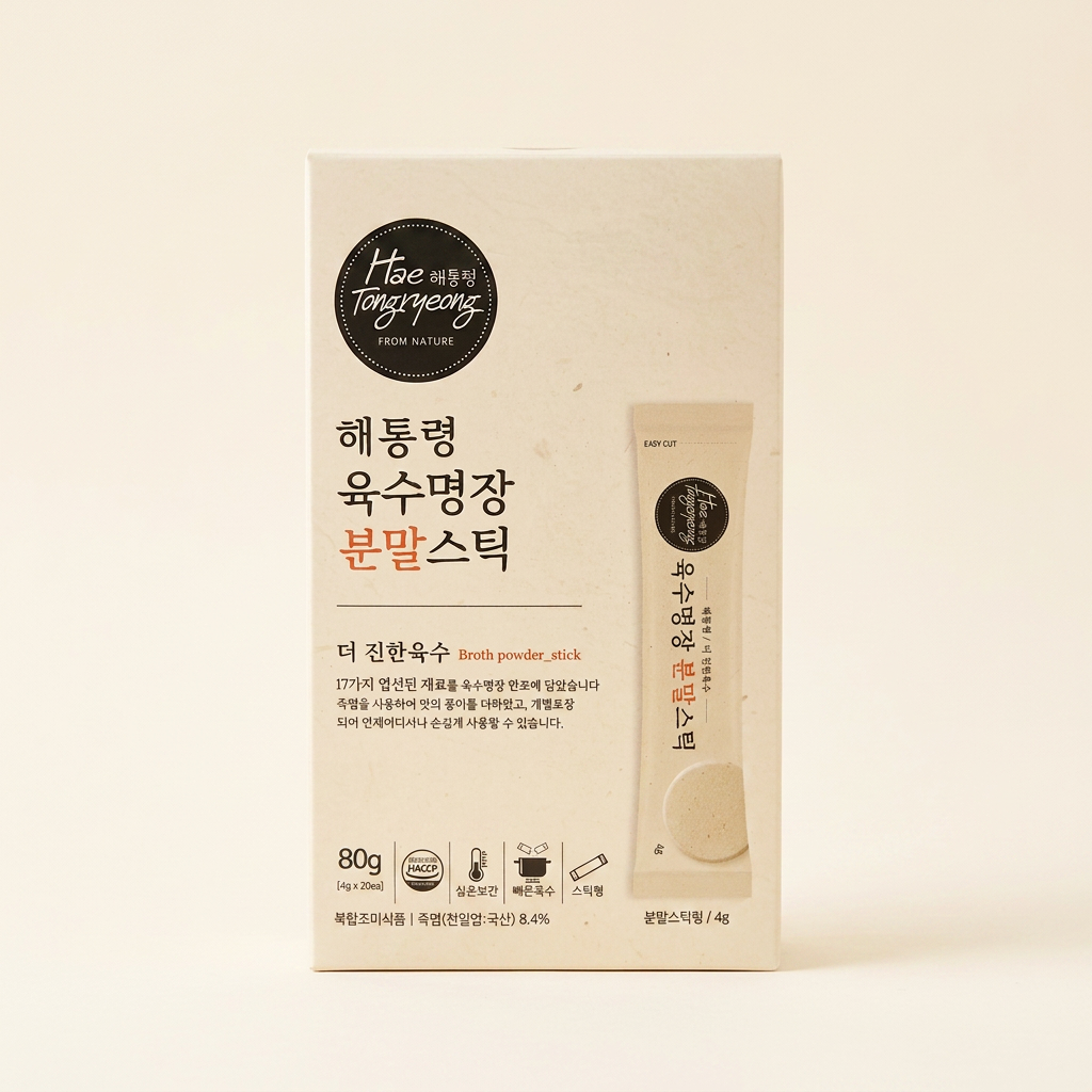 해통령 육수명장 분말스틱 더 진한육수, 80g, 20개