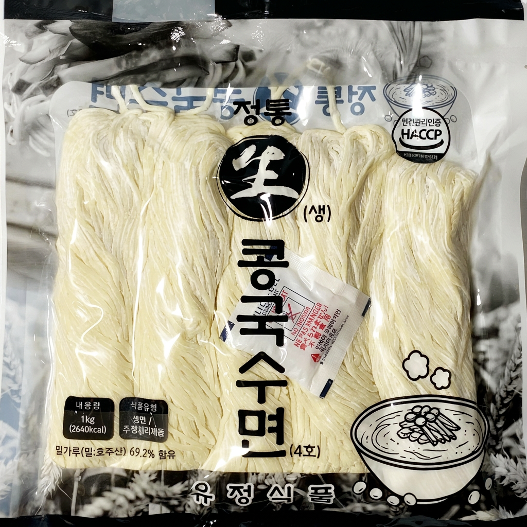 유정식품 콩국수면 칼국수 생면, 업소용 가정용, 1kg, 1개