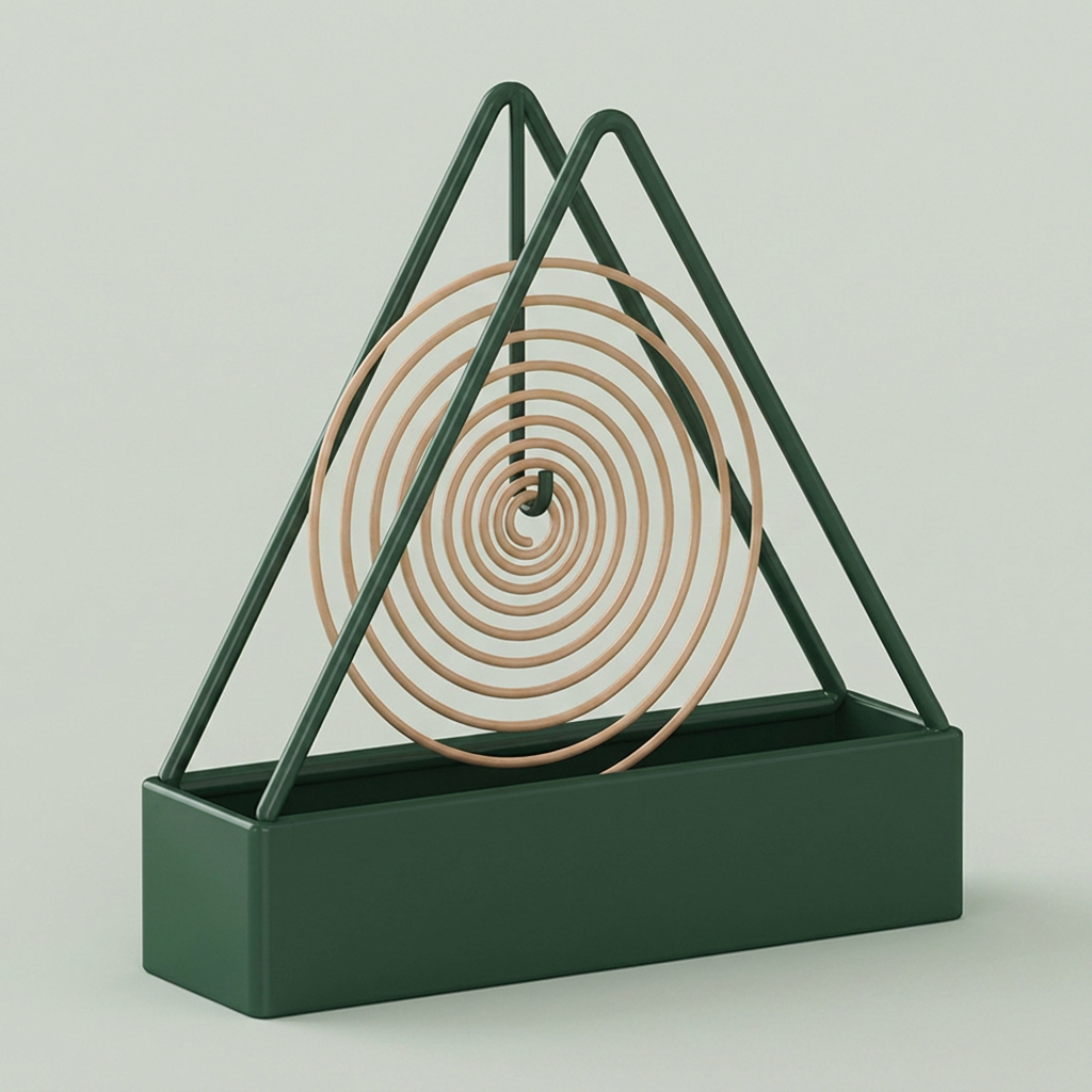 캠핑 모기향 거치대, 블랙+그린, 12.5x15.5cm, 2개