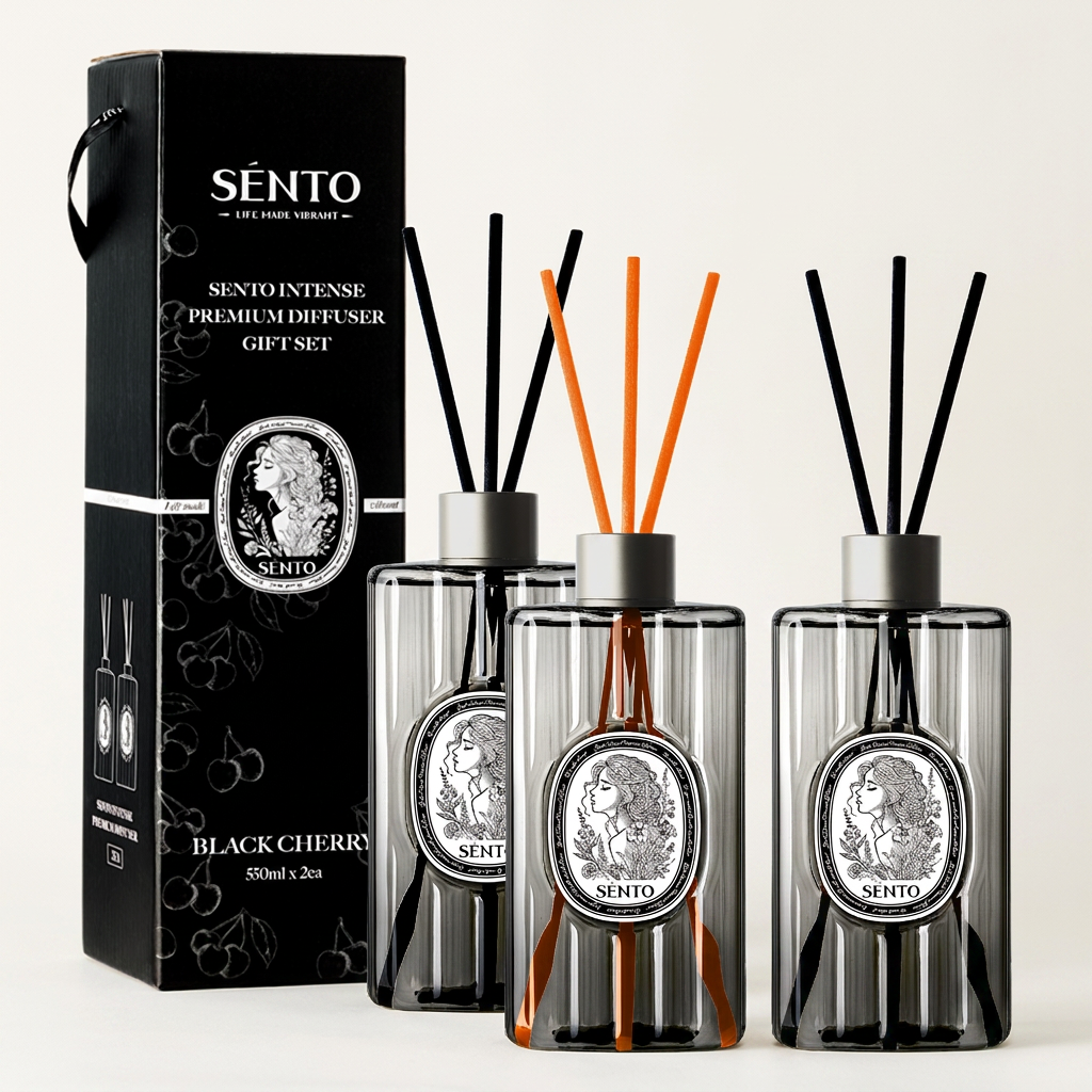 센토 인텐스 프리미엄 디퓨저, 블랙체리, 550ml, 4개