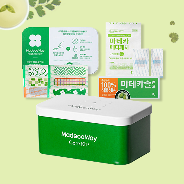 마데카웨이 케어키트 중형 응급키트, 마데카솔 연고+스팟패치 46매+밴드 58매+틴케이스, 1개