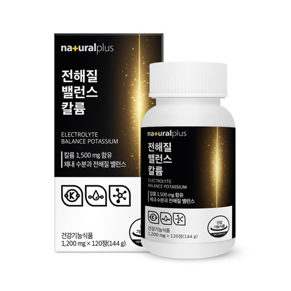 내츄럴플러스 전해질 밸런스 칼륨, 1200mg, 120정, 2개