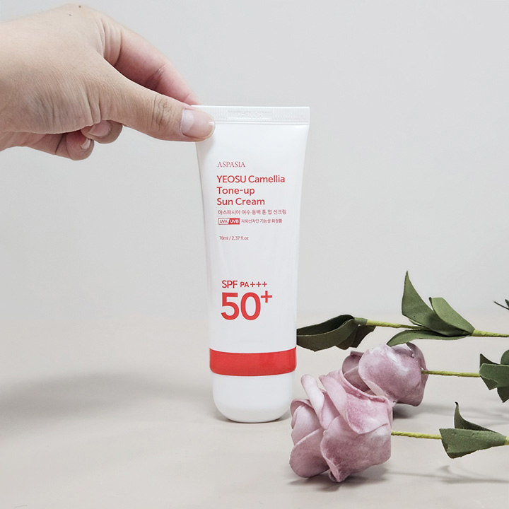 아스파시아 여수 동백 톤 업 선크림, 70ml, 2개