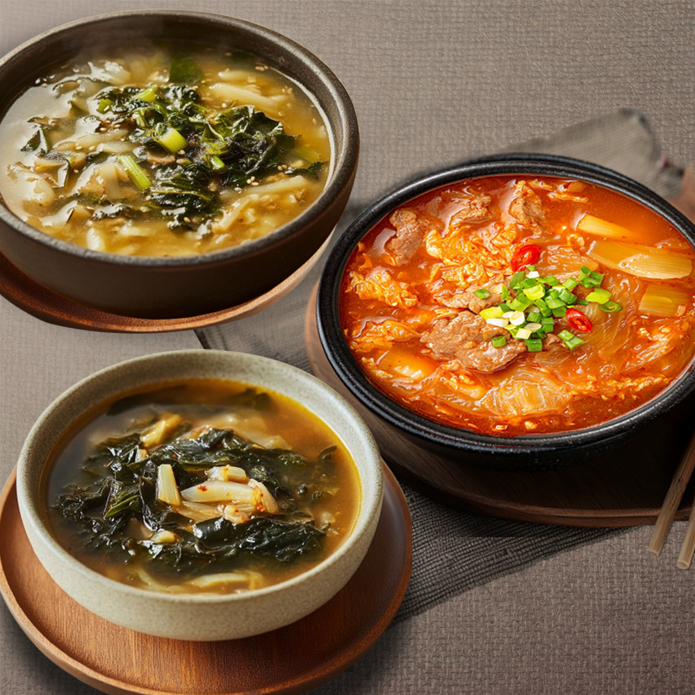 머그바 시골한상 국 찌개 3종 세트, 시래기된장국 150g 4개 + 사골우거지 150g 4개 + 김치찌개 350g 2개, 1개