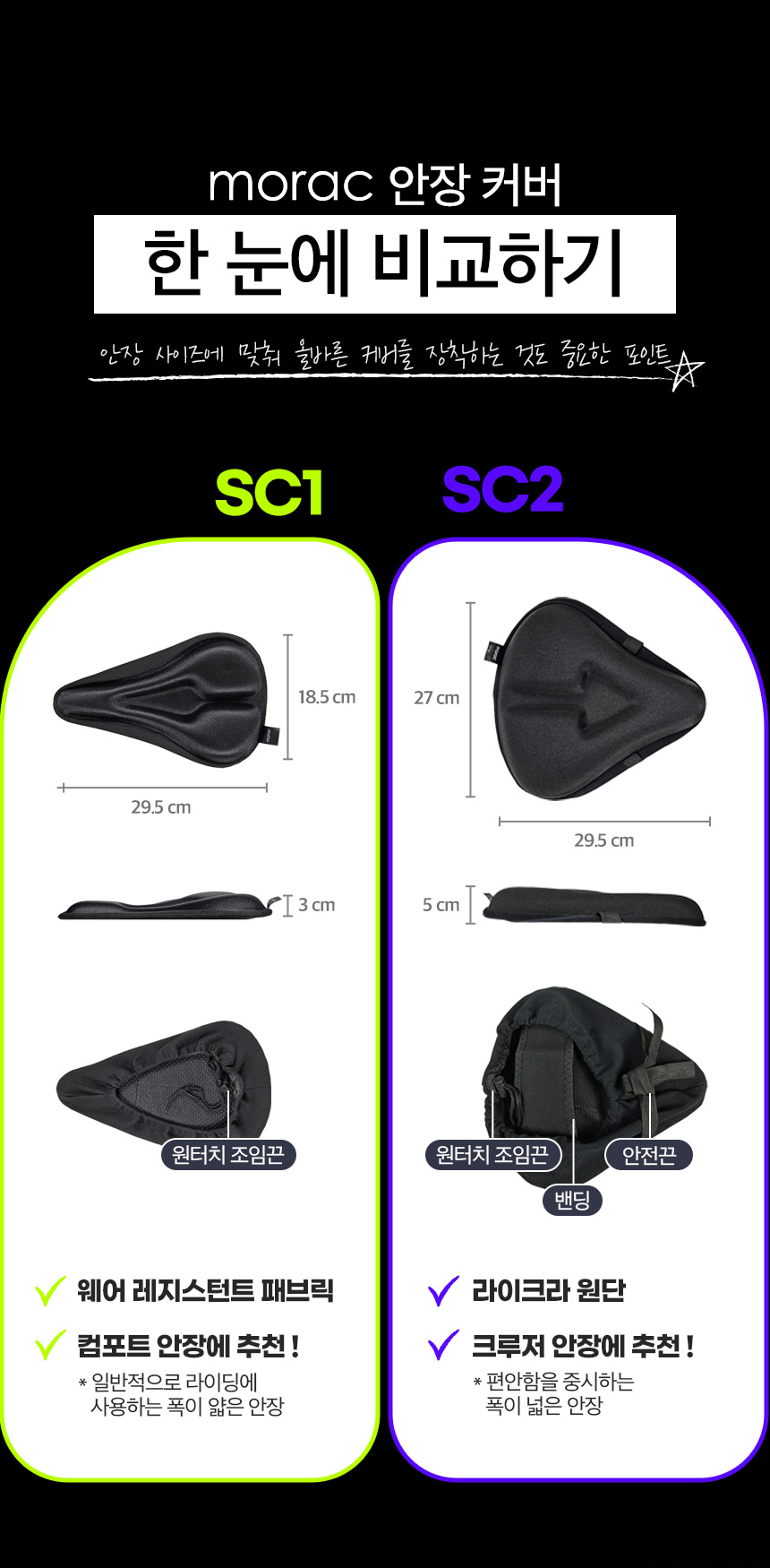 모락 바이른 자전거 쿠션 안장 커버, SC2 상세 이미지 2