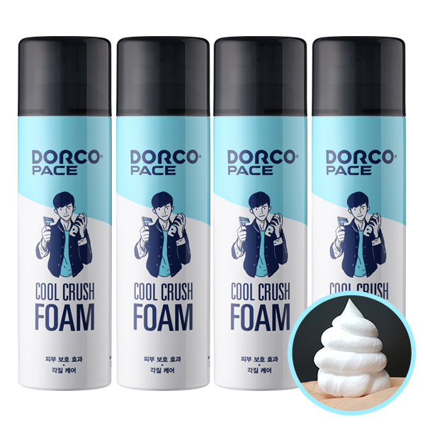 도루코 페이스 쿨 크러쉬 폼, 250ml, 4개