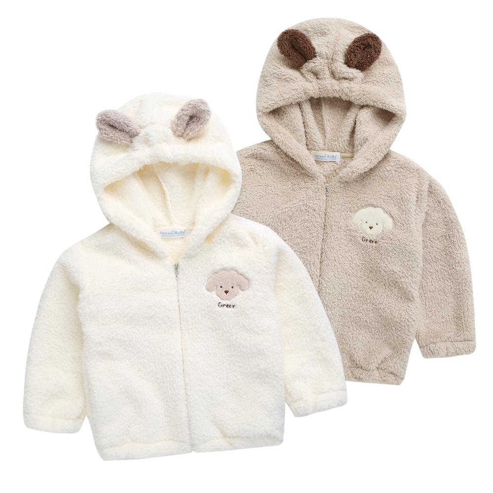 그린베베 포포 보아퍼 후드점퍼, Beige, 100호, 1개