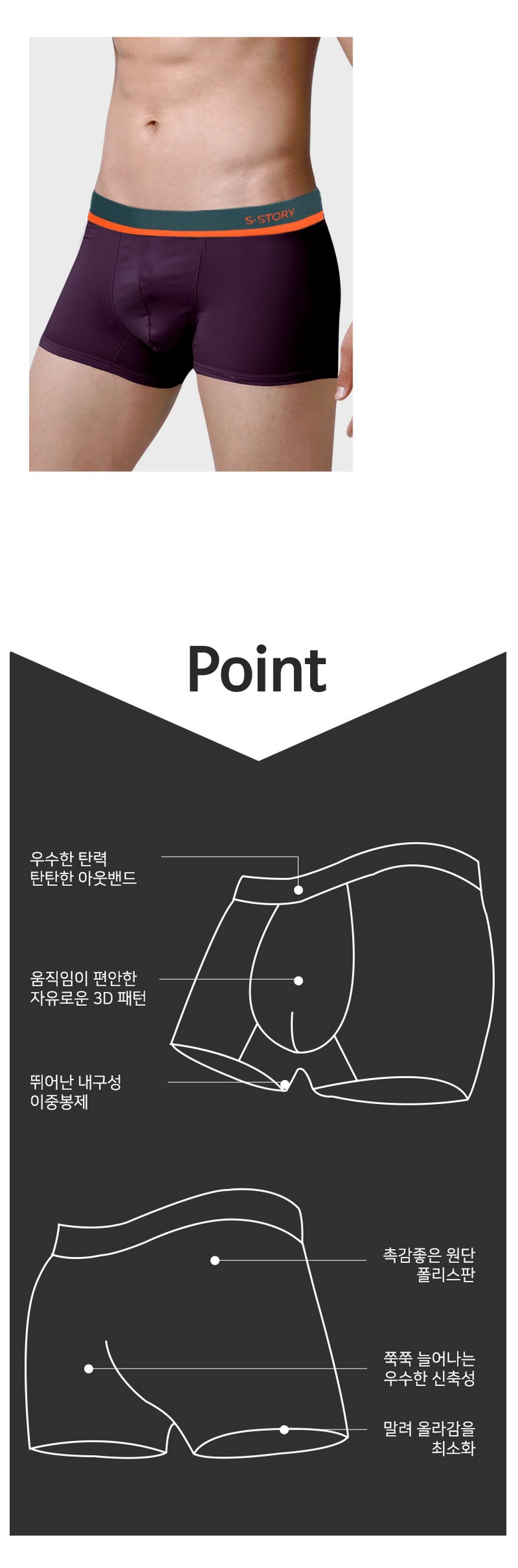 인따르시아, 유니핏 주니어 드로즈 팬티, 100, 블랙레드+네이비레드+블랙그레이+네이비그레이+블랙블루+블랙그린+퍼플그린, 7개 상세 이미지 3