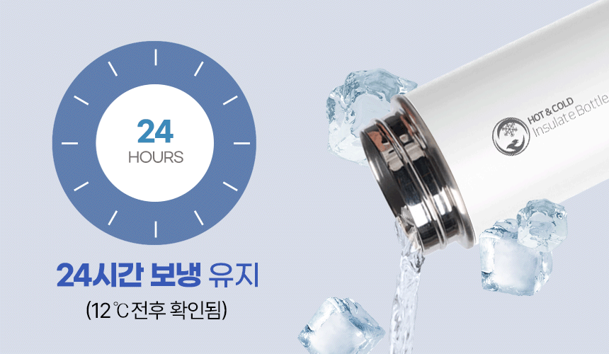 리벤스 데일리 보온보냉 스텐 보틀 텀블러, 화이트, 500ml, 1개 상세 이미지 3