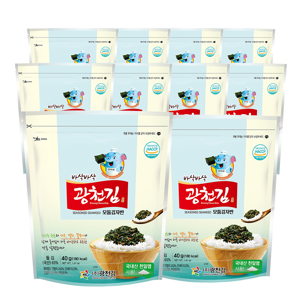 광천김 바삭바삭 해물 모둠 김자반 40g 10봉