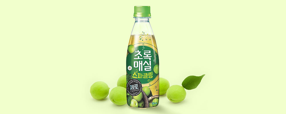 초록매실 스파클링 제로, 350ml, 20개