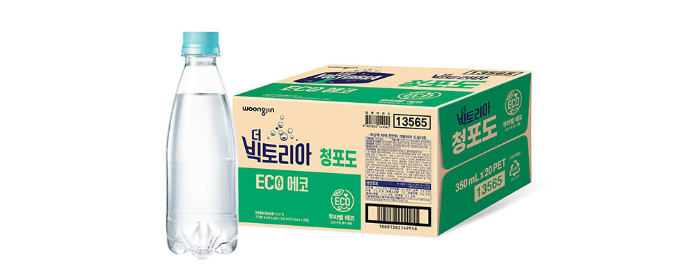 더 빅토리아 청포도 무라벨 탄산음료, 무라벨, 청포도, 350ml, 20개