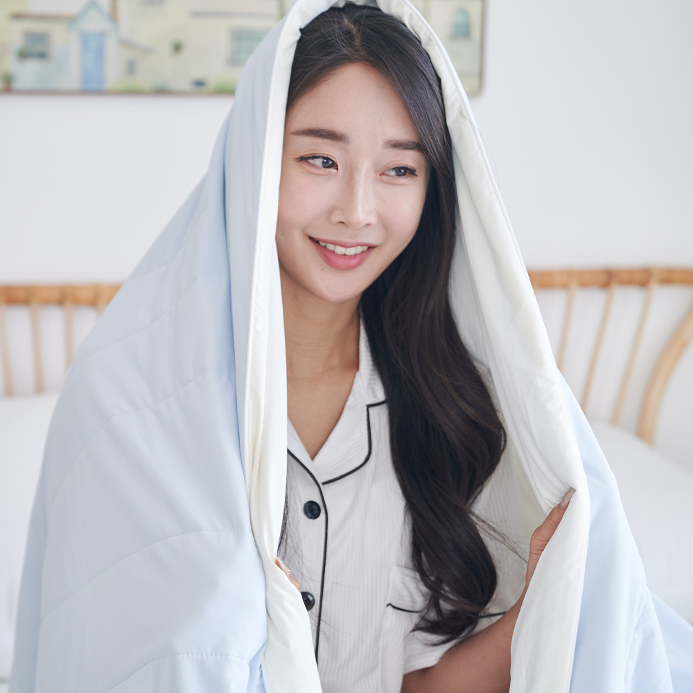 듀라텍스 냉감 쿨 이불, 블루아이보리, 슈퍼싱글, 1개 상세 이미지 2