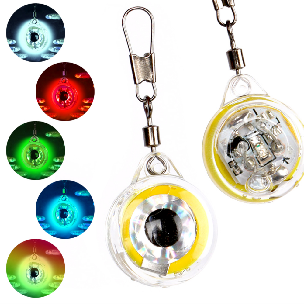 UBCM 미니 눈알 LED 자동 수중 집어등, 백색, 스냅 포함, 1개