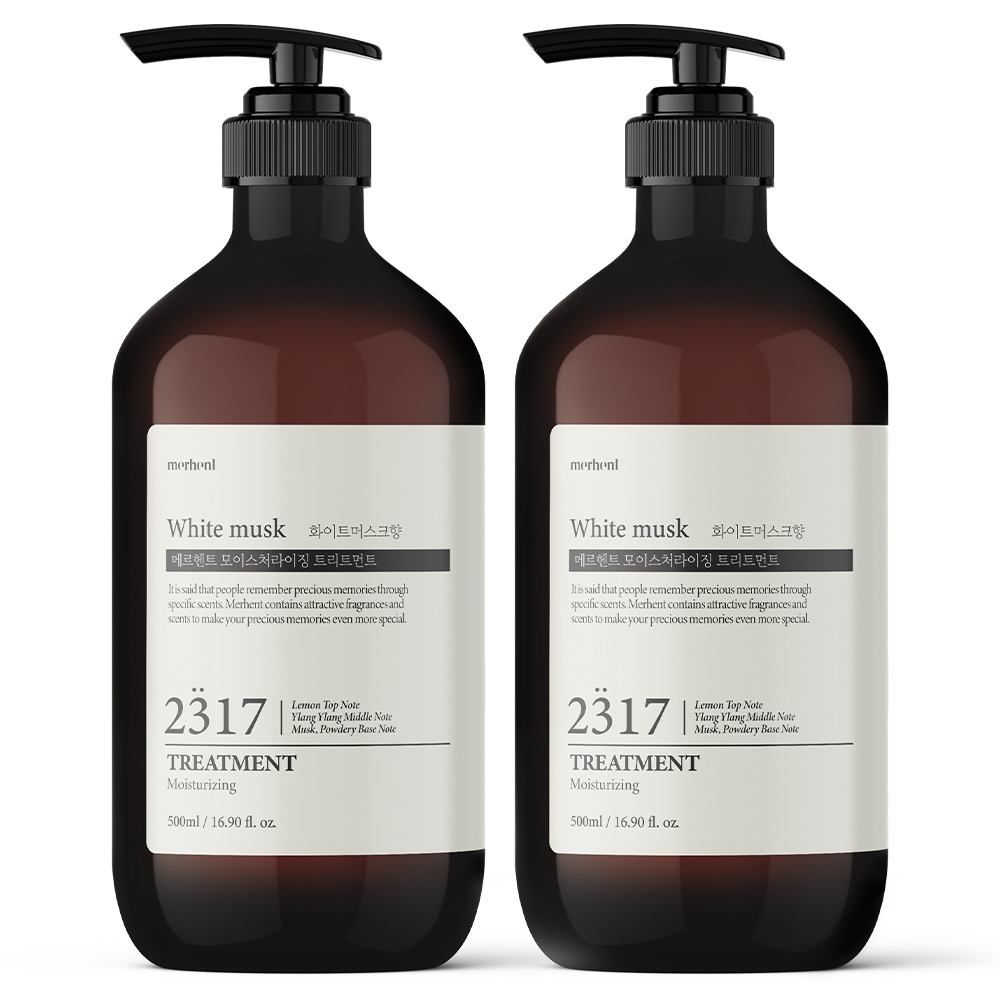 메르헨트 모이스처라이징 트리트먼트, 화이트머스크향, 500ml, 2개