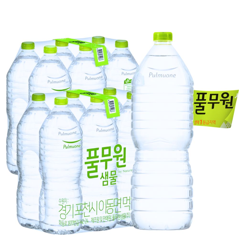 풀무원샘물 라벨랜덤, 2L, 12개
